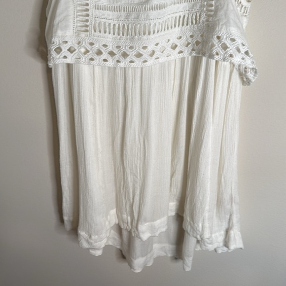 Free People Twice as Nice Sleeveless Boho Tunic Size Medium Wedding Bridal Grad - Picture 6 of 10